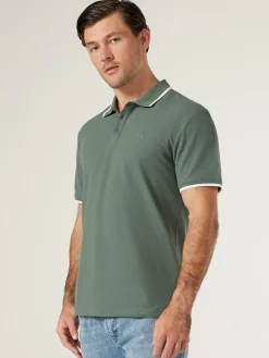 Jeanswest SS Nash Tipped Polo Blue