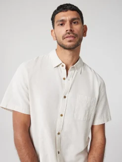 Jeanswest SS Wolf Textured Shirt Blue Hot