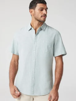 Jeanswest SS Wolf Textured Shirt Blue Best