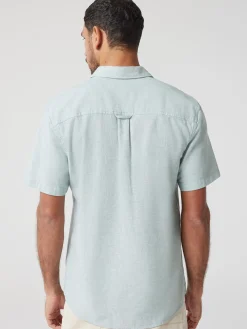 Jeanswest SS Wolf Textured Shirt Blue Best